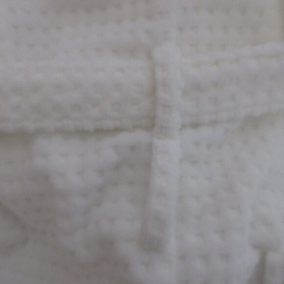 KassaSpa Robe Unisex L/XL 100% Fine Ring Spun Cotton White Terry Chenille Waffle - Picture 9 of 9